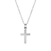 White Gold Cross Pendant - Dracakis Jewellers